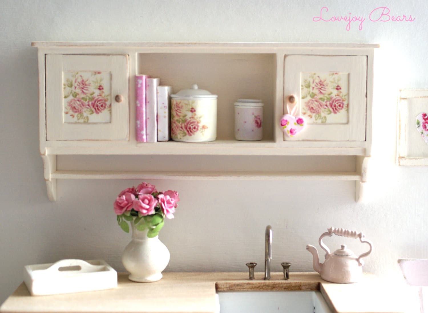 shabby chic kitchen wall cupboards