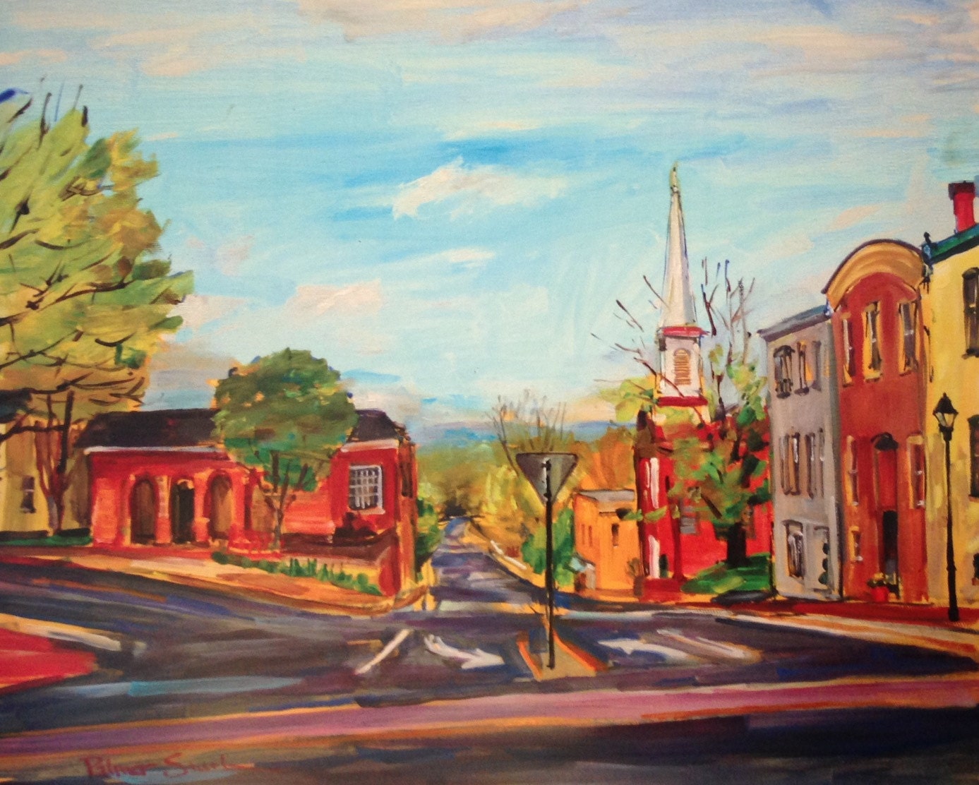 Old Town Warrenton in Warrenton Virginia Digital Print of