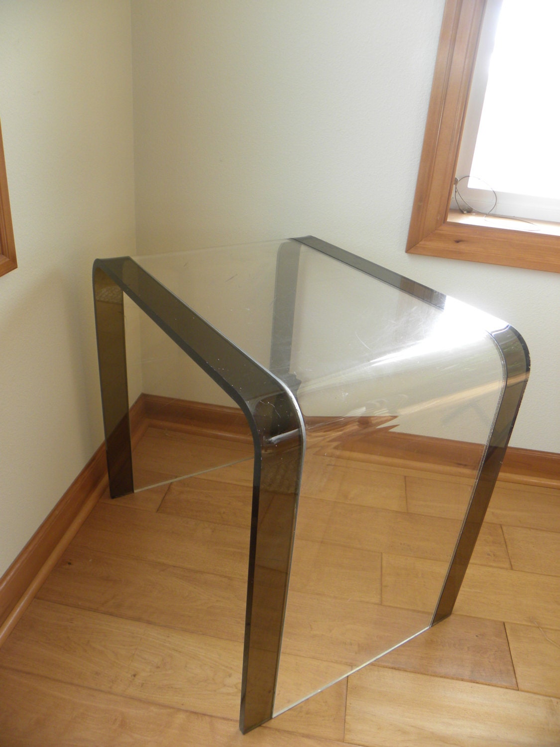 Vintage Lucite Waterfall Side Table Clear with by PacificWhim