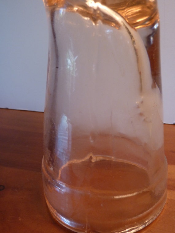 Vintage Depression PINK Color Glass Hand Ring Holder Jewelry