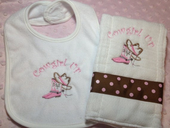 Lamb Basic Bib & Burp Cloth Boxed Set White