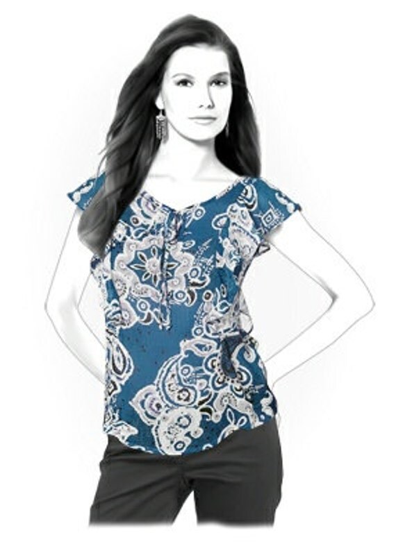 Items similar to 4261 PDF Sewing Pattern for Blouse, Personalized for ...