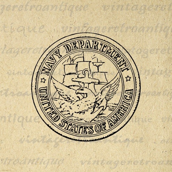 Items similar to Digital Printable United States Navy Seal Download Graphic Image Vintage Clip ...