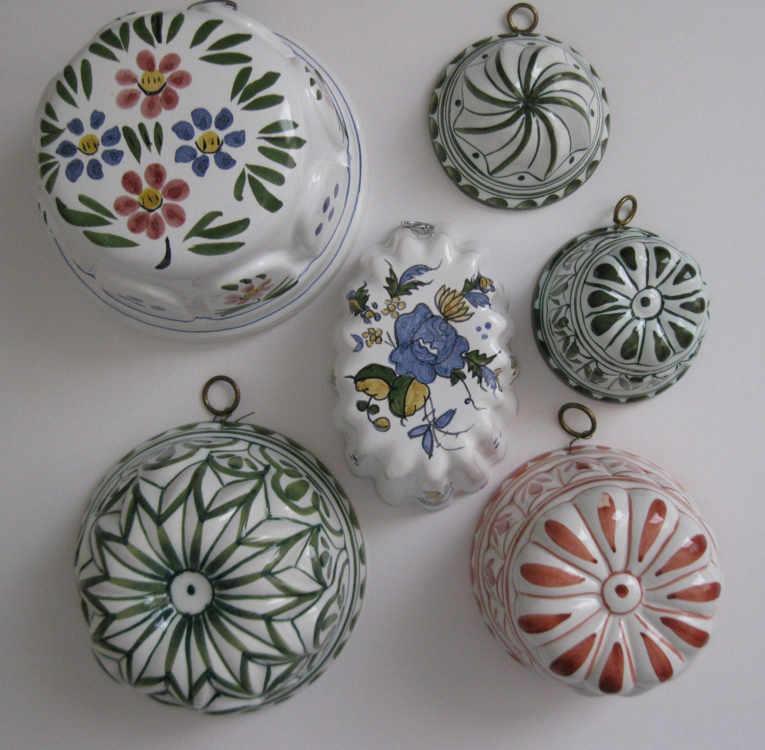 Vintage Decorative Ceramic Molds made in Italy and Mexico