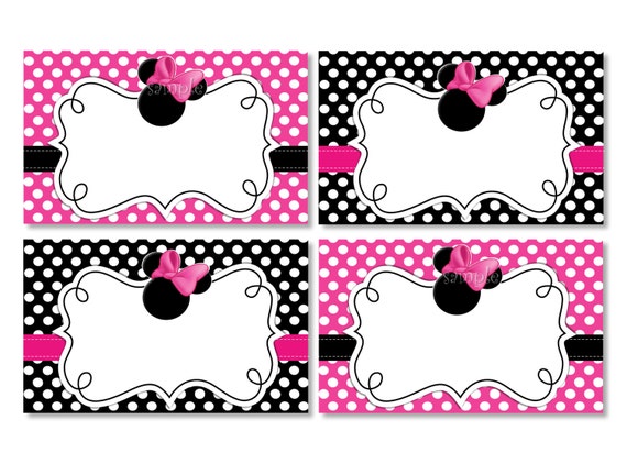 free printable minnie mouse name tag just bcause