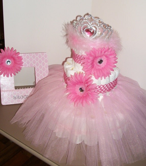 Tutu Diaper Cake 3 Tier by WholelotofCute on Etsy