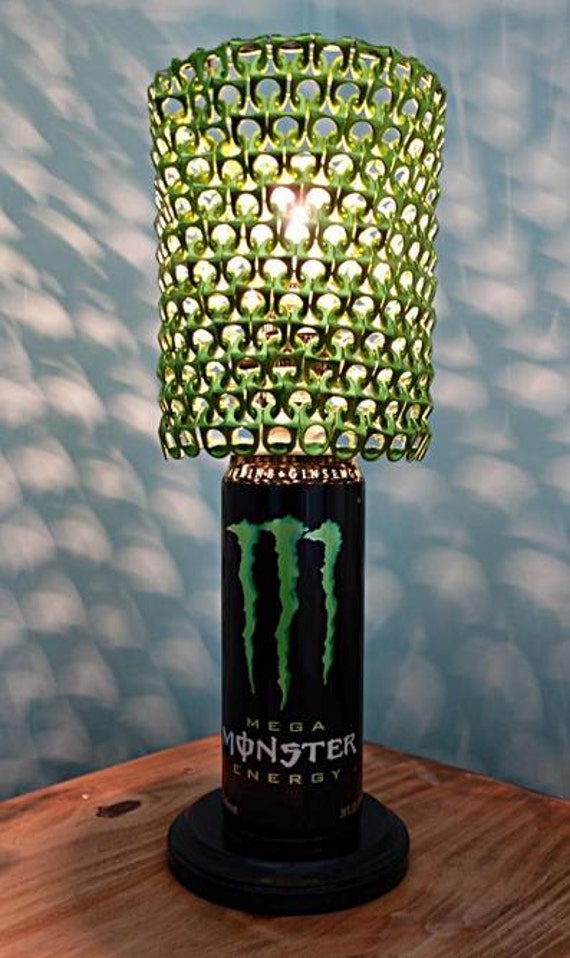 Upcycled Lamp Made With Mega Monster Energy Can by LicenseToCraft