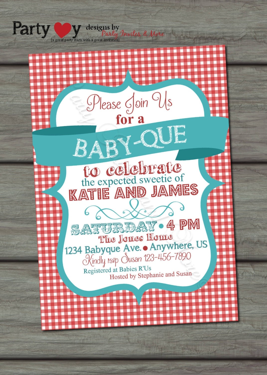 Barbecue Baby Shower Invitations 1