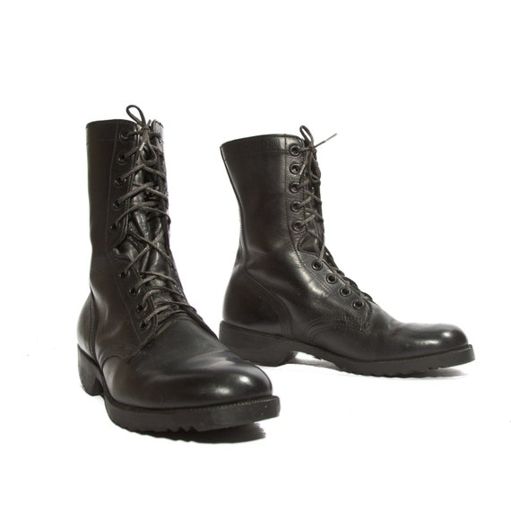 Items similar to Men's Military Standard Issue Combat Boots Black size ...
