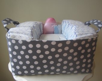 Large Fabric Bin - Diaper Caddy - Ready to ship