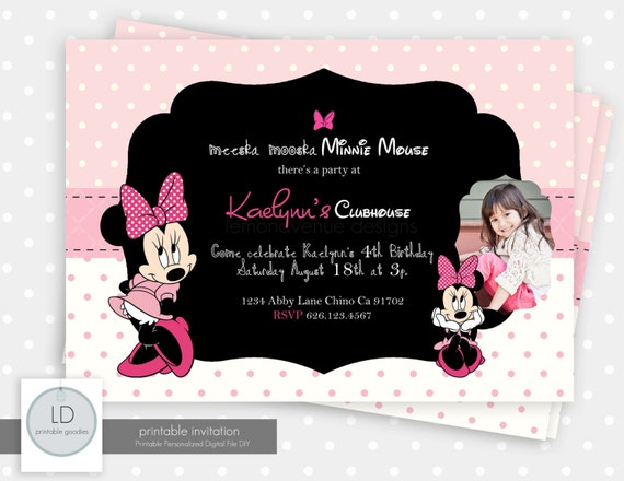Minnie Mouse Invitation Il_570xn