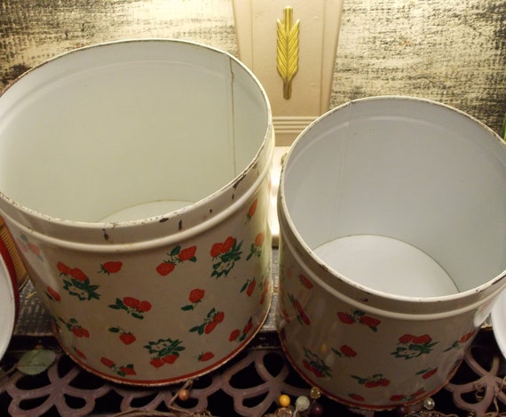 1950s Strawberry Kitchen Canisters   Il 570xN.428650080 Mnff 