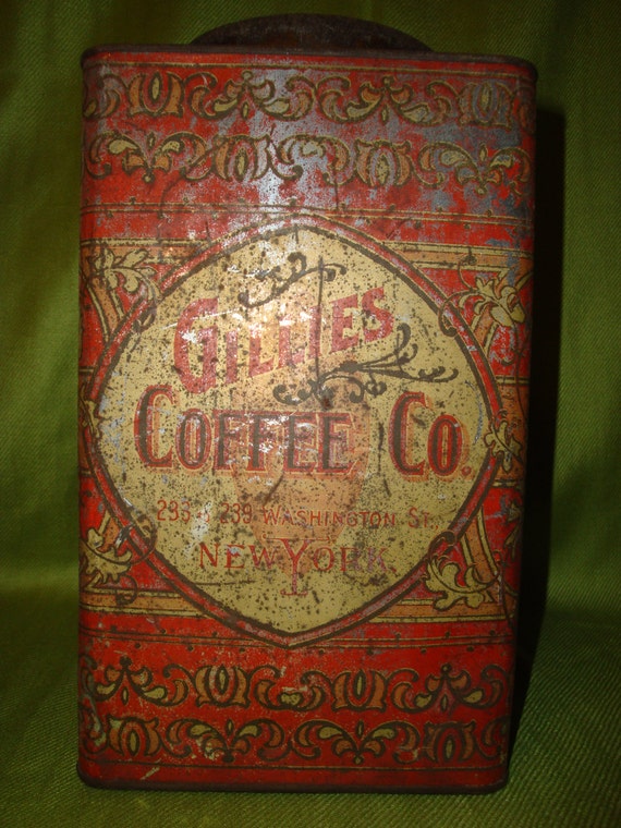 large antique gillies co coffee tin gillies coffee