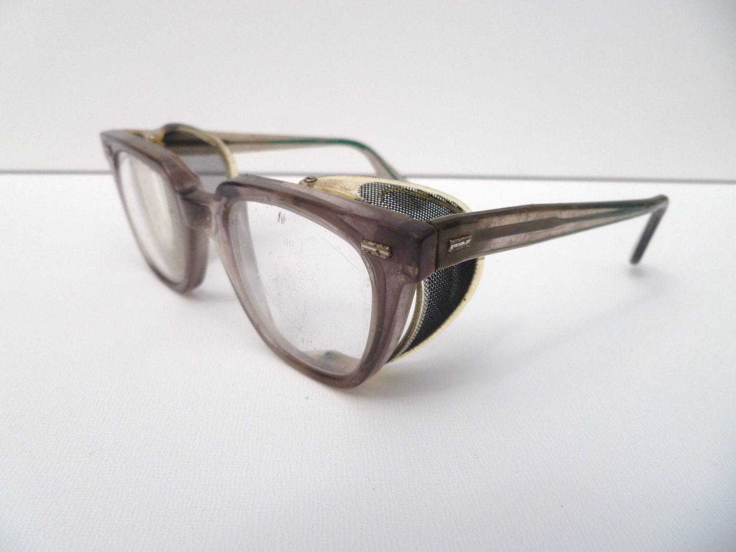 Vintage Industrial Goggles Safety Glasses Mesh Side Vents