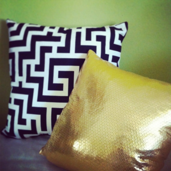 Metallic Gold Throw Pillow