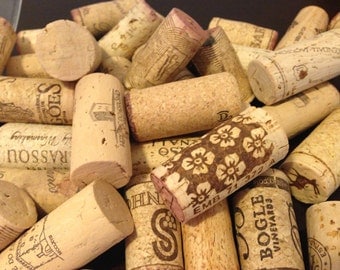Assorted Lot of 10 Salvaged Natural Wine Corks - Vase Filler, Wine Party Decor, Wedding Decoration, Cork Craft Supply