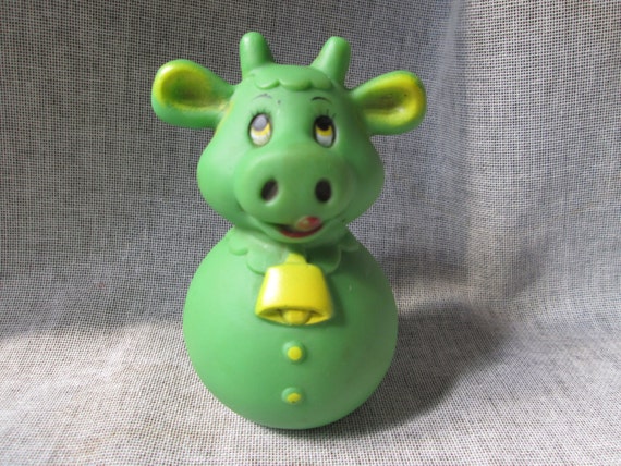 Sanitoy Green Cow Rubber Squeak Toy Hong Kong