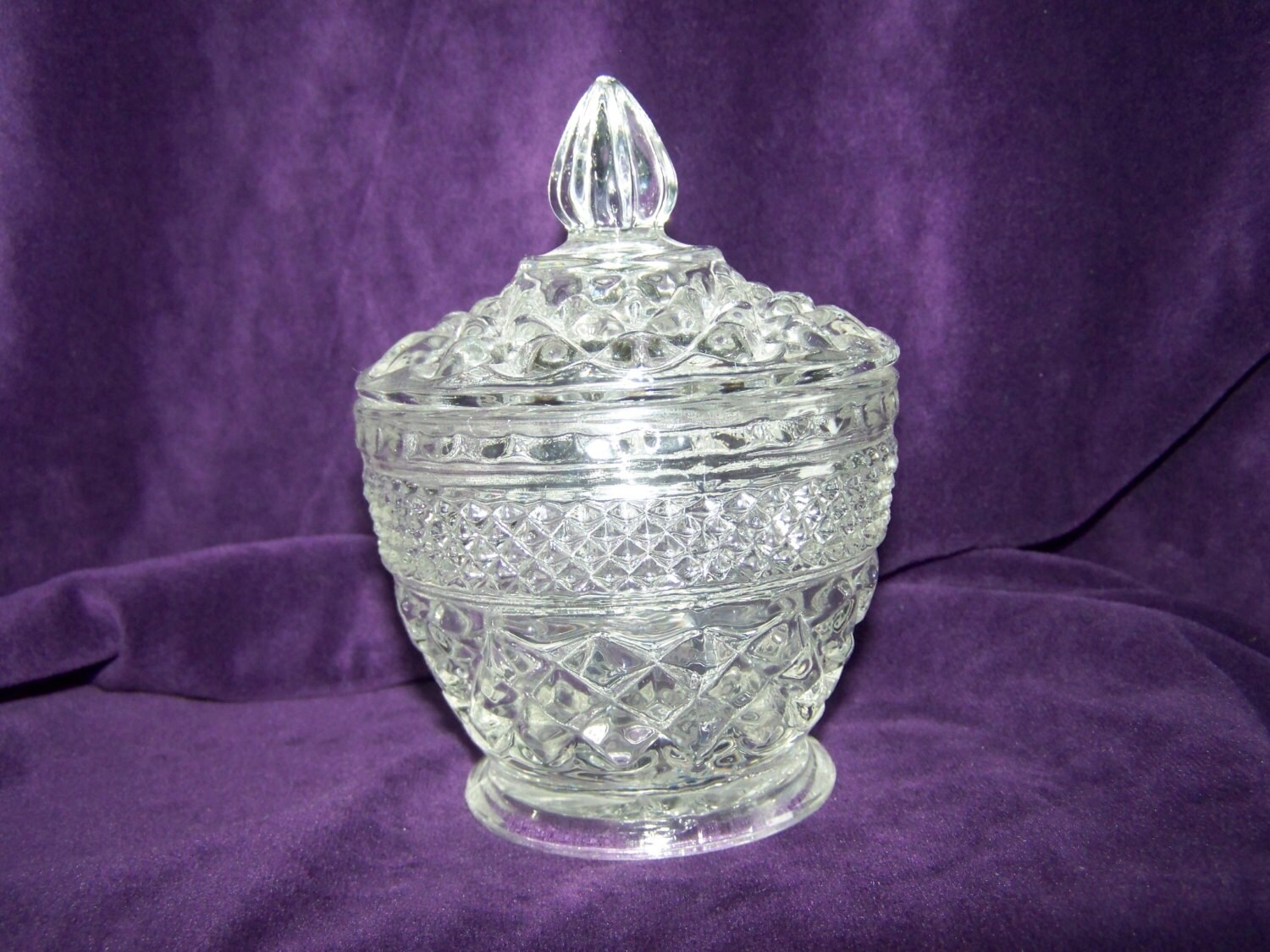 Cut Glass Candy Jar with Lid