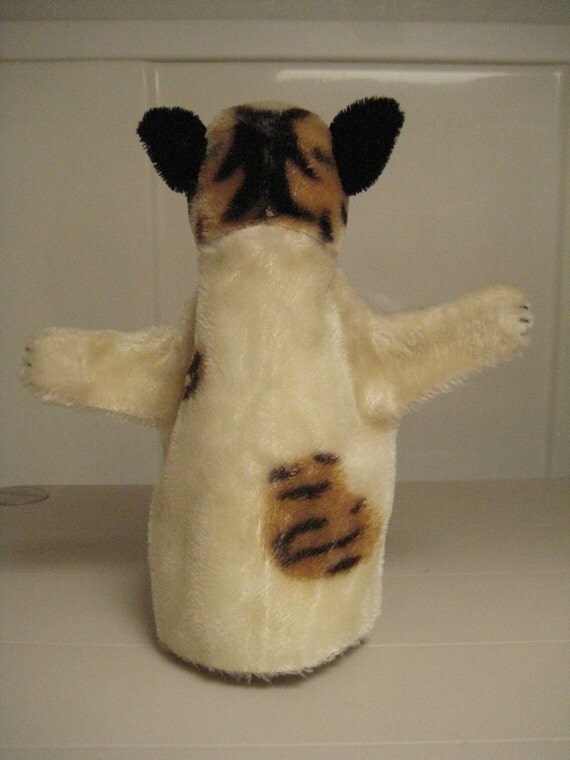 Steiff Vintage Bully Bulldog Dog Hand Puppet Born between