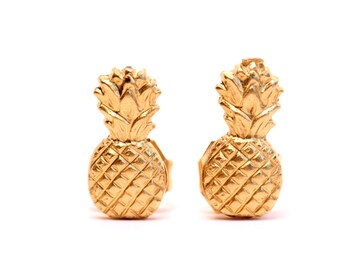 Pineapple - pineapple stud earrings - fruit earrings - pineapple studs - pineapples