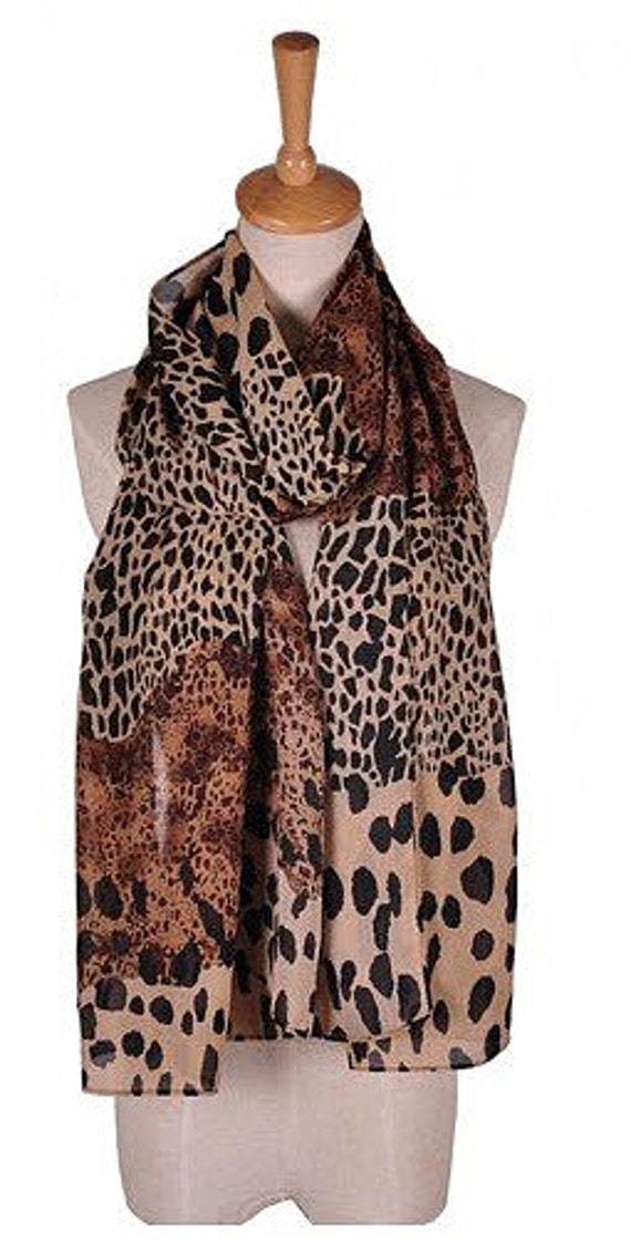 Silk Scarf Leopard Print Scarf Women Fashion Scarf 1pc Free
