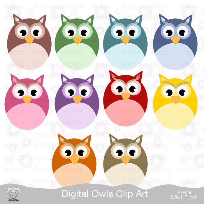 digital owl clipart - photo #4