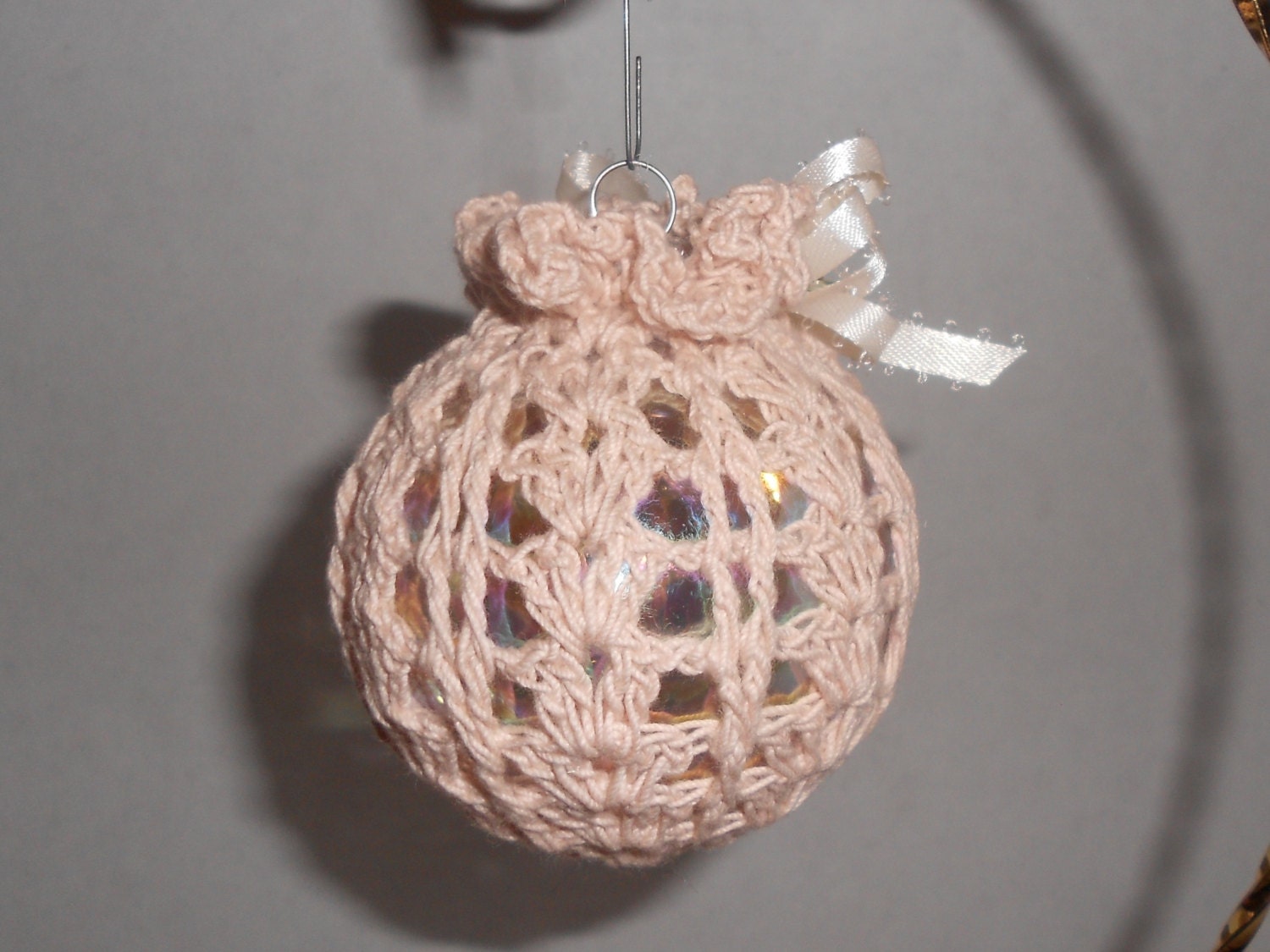 Victorian Christmas Ornament Crochet Natural