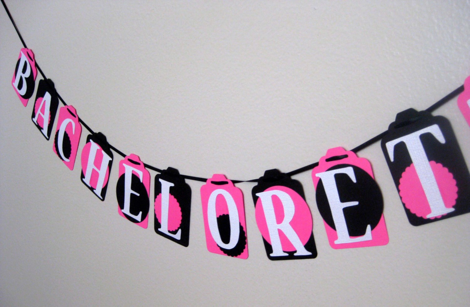 Hot Pink And Black Bachelorette Party Banner By Ashleyannamarie