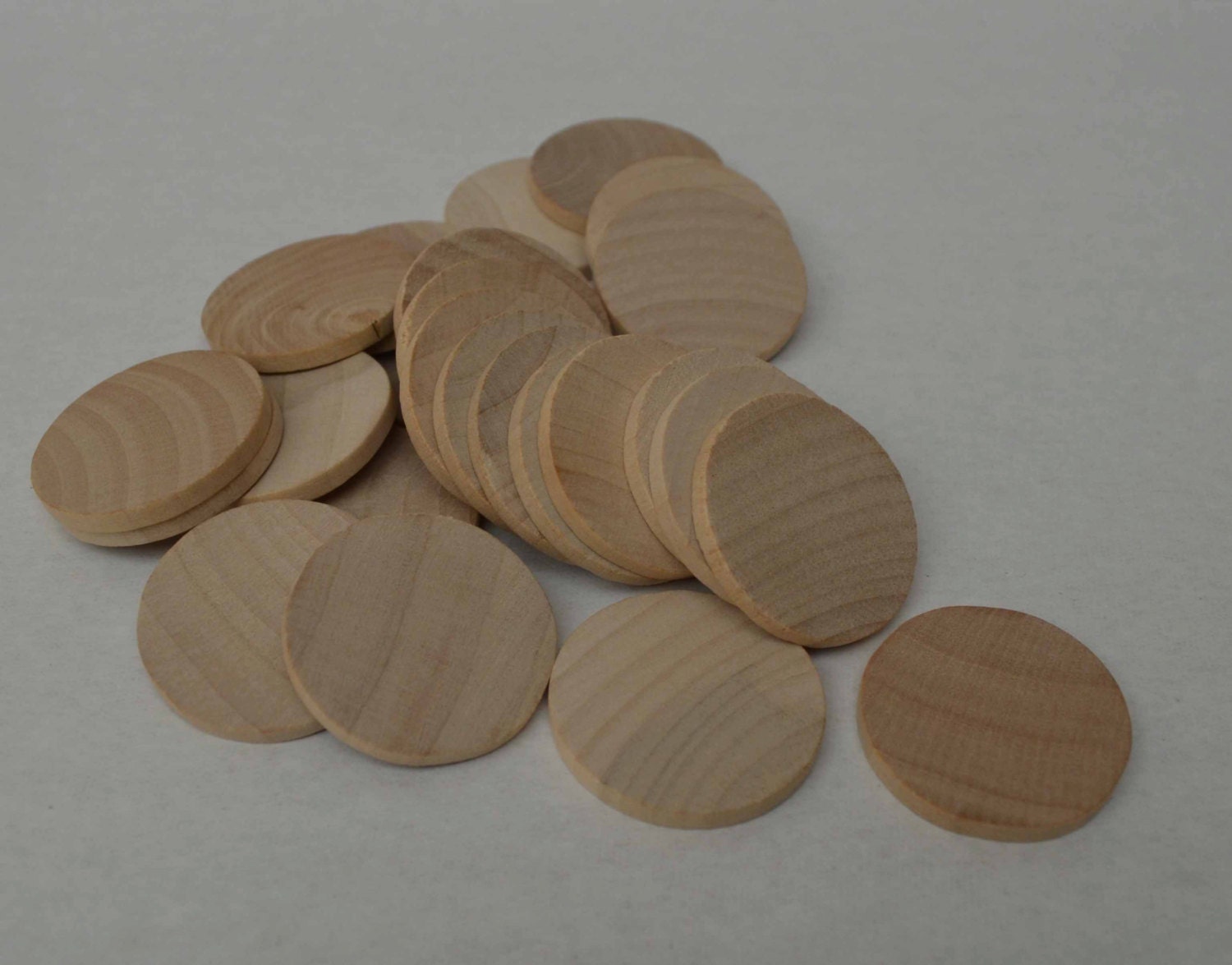 1-1/4 Wood Discs Wood Coins Set of 25 Unfinished