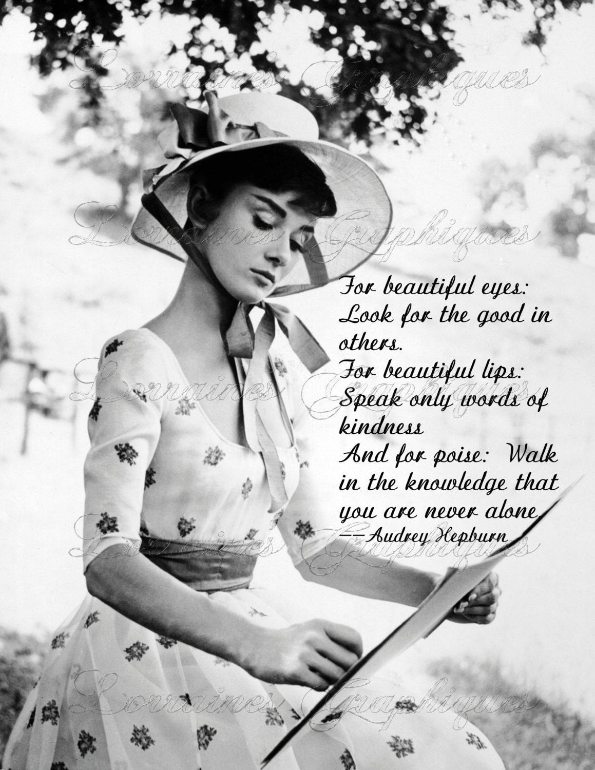 Audrey Hepburn Beauty Recipe An Altered Fine Art Photographic Print Cij Chez Lorraine S