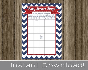 Nautical Baby Shower Games Bingo and Word by PrimoPrintables