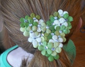 Heart shaped paper flower hair band