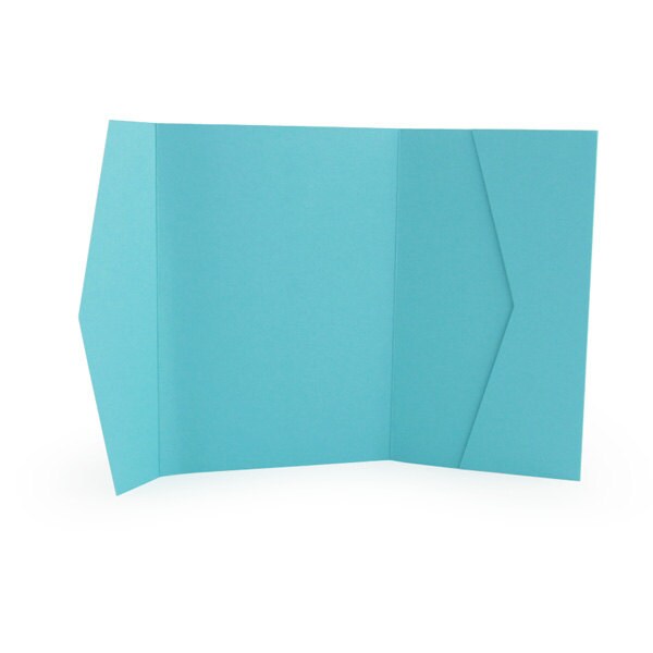 Turquoise 5″ x 7″ Pocket Fold Invitation Holder, Quantity of 10 DIY