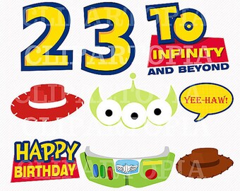 T. Story Digital Clipart / DIY Toy Story Party Printables / Toy Story Photo Props For Personal and Commercial Use / INSTANT Download