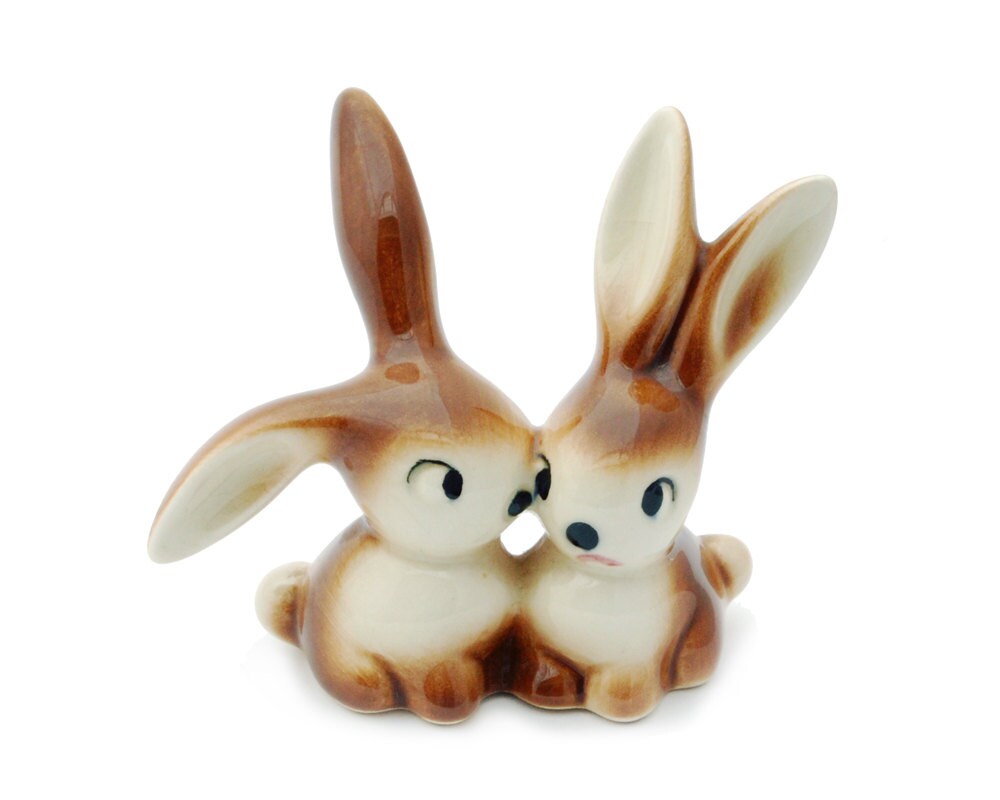 Goebel Kissing Bunny Rabbits Figurine