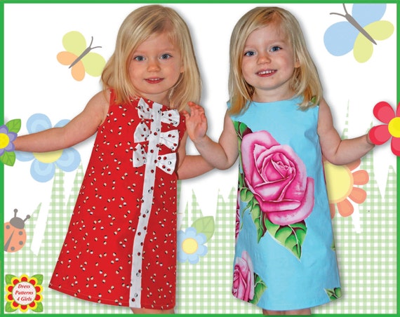 free download shift pattern dress Patterns Adele Girls  Pattern Mother Free  Daughter Apron Dress