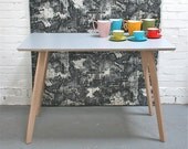 Items similar to Perky Formica Table / Desk in Grey on Etsy
