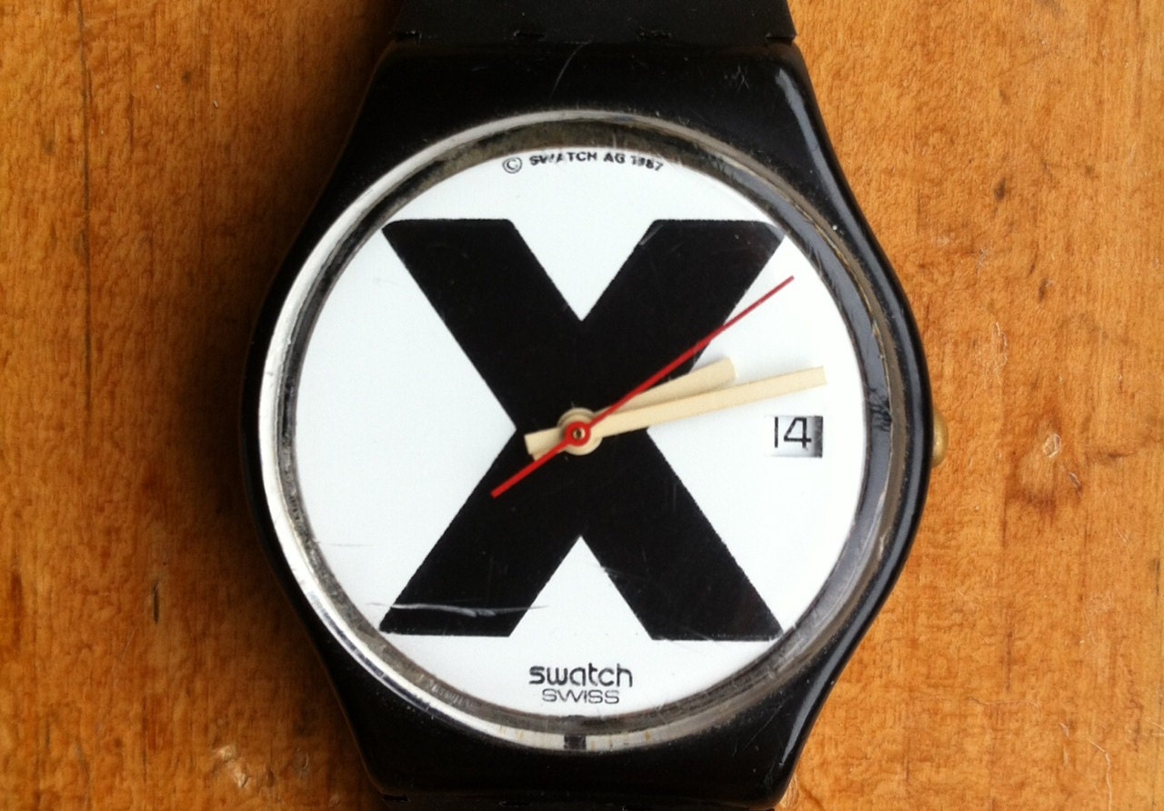Swatch XRated Watch 1987 Original Great Condition by Skateads