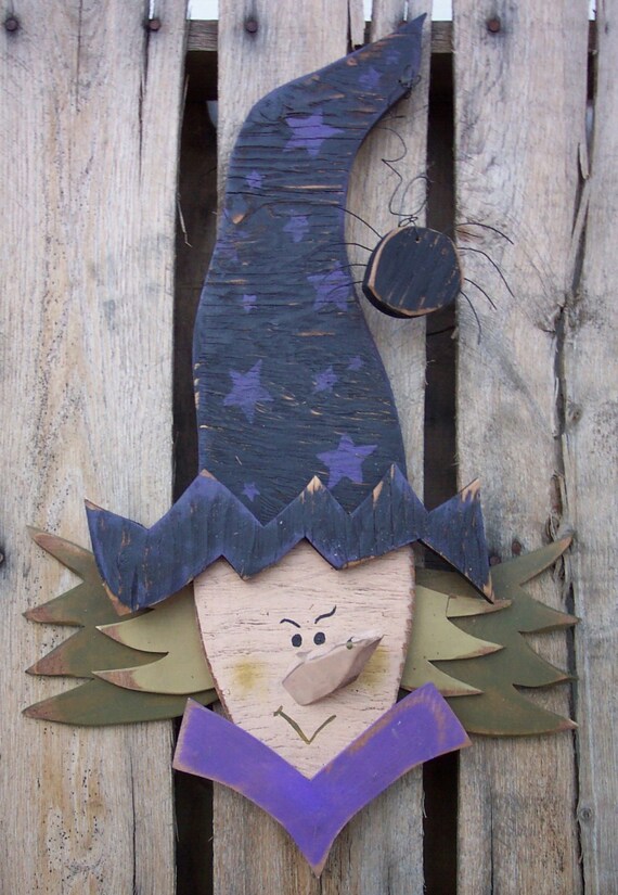 Items similar to Scary Witch Wood Craft Pattern for Fall & Halloween on