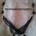 Ooak Gothic Droplets and Satin Edged Organza Ribbon Beaded Necklace