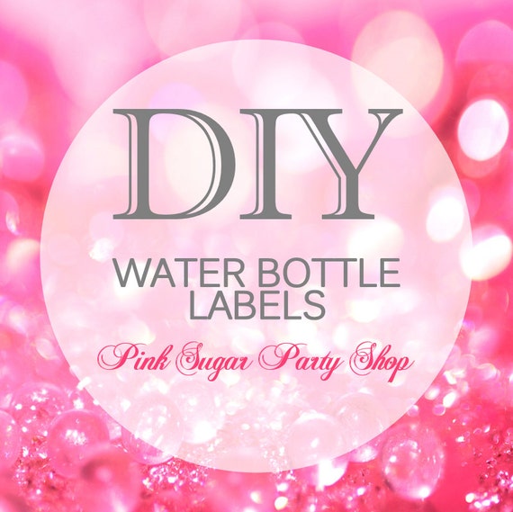 DIY Water Labels Printable PDF - Any waterlabel design in our store Il_570xn