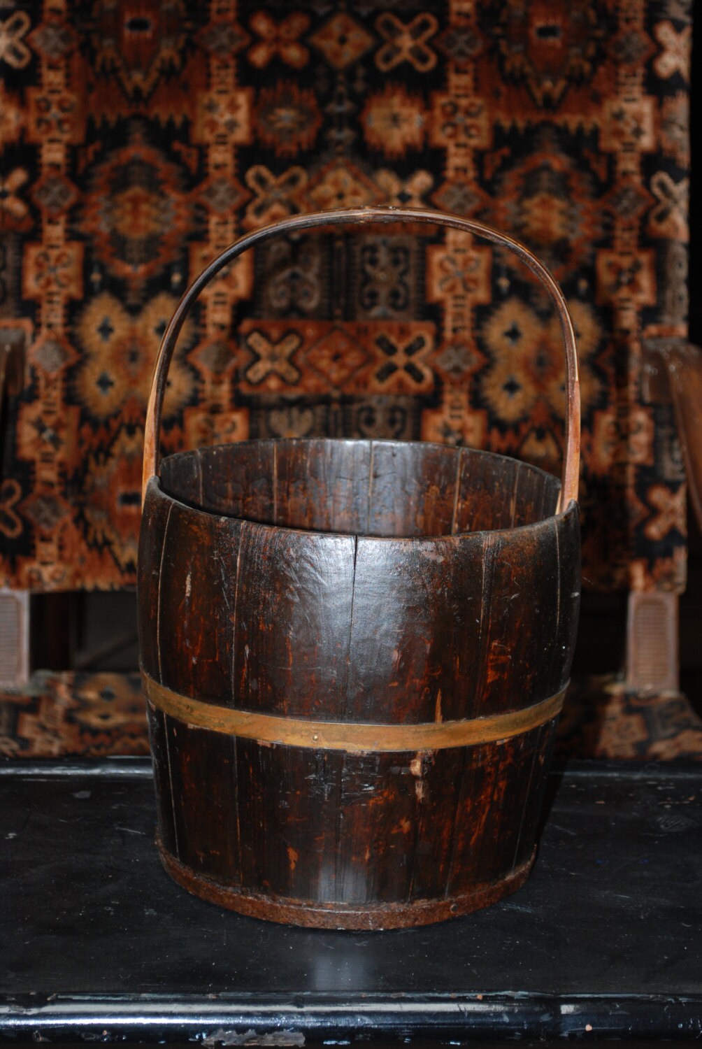 Wood Bucket Vintage Reclaimed Wood Bucket