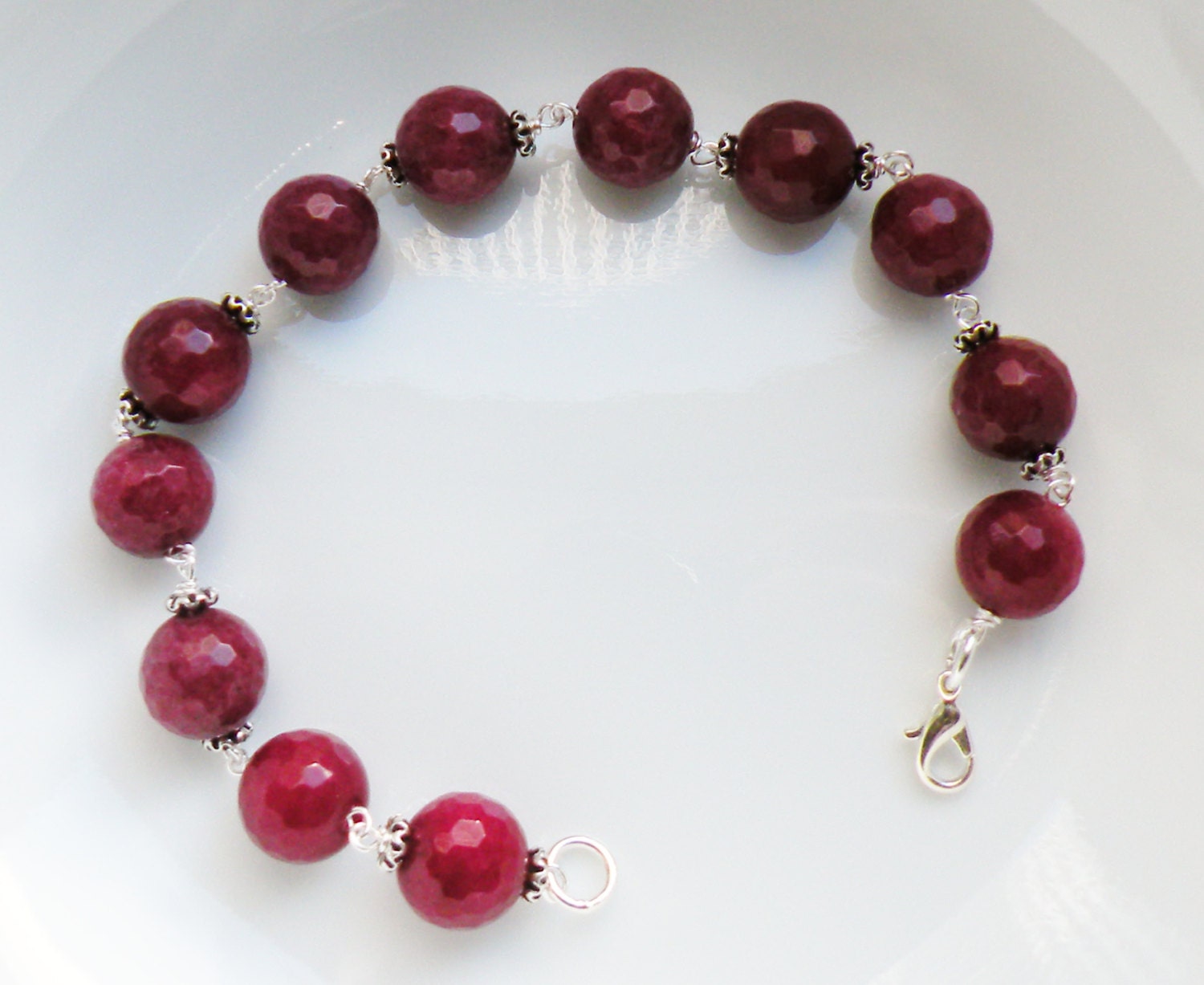 red jade stone bracelet