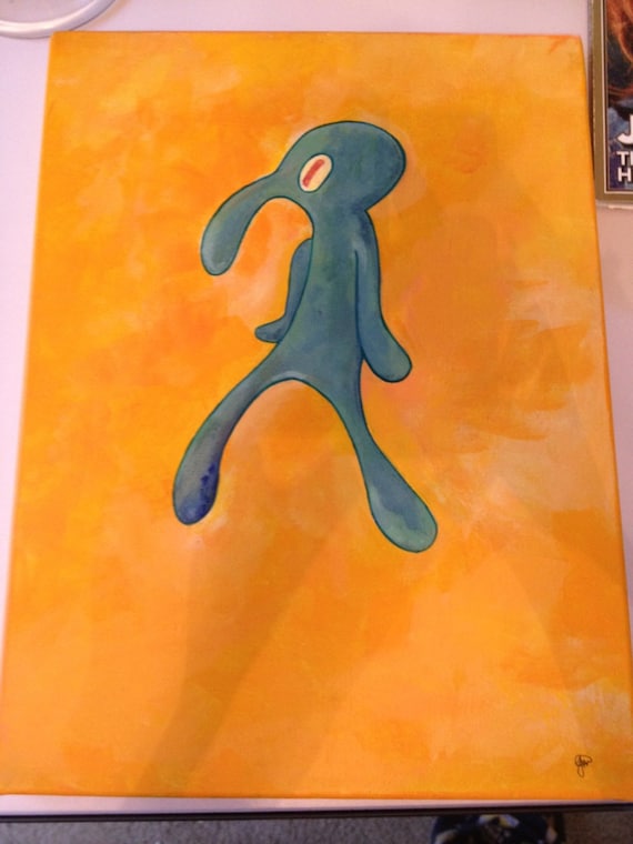 BOLD N BRASH Squidward Painting ORIGINAL