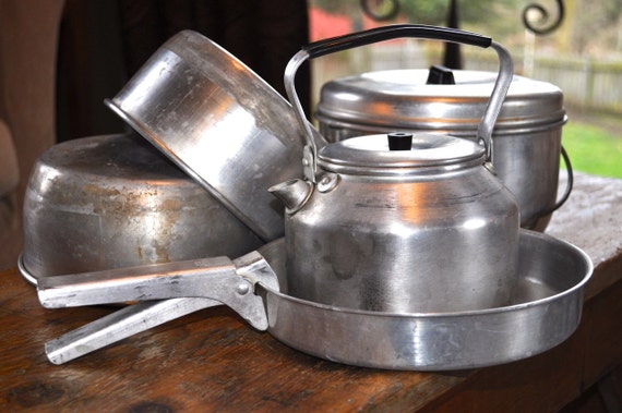 Vintage Trangia Aluminum Nesting Camping Cookware Set 7