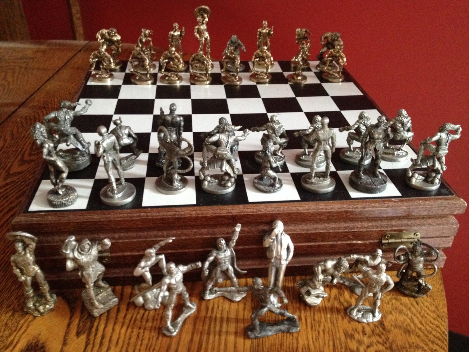 Marvel Comics Super Hero Villain Cast Metal Chess Set   Il Fullxfull.428329232 Orkn 