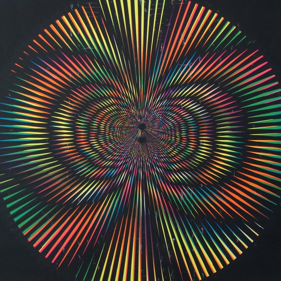 Spirograph Acid Trip Poster / Black Light / Psychedelic