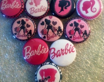 Barbie Flatbacks, crafts, bottlecaps, scrapbooking cabachons