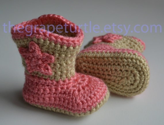 Items similar to Crochet Baby Cowboy Boots, MADE TO ORDER ...