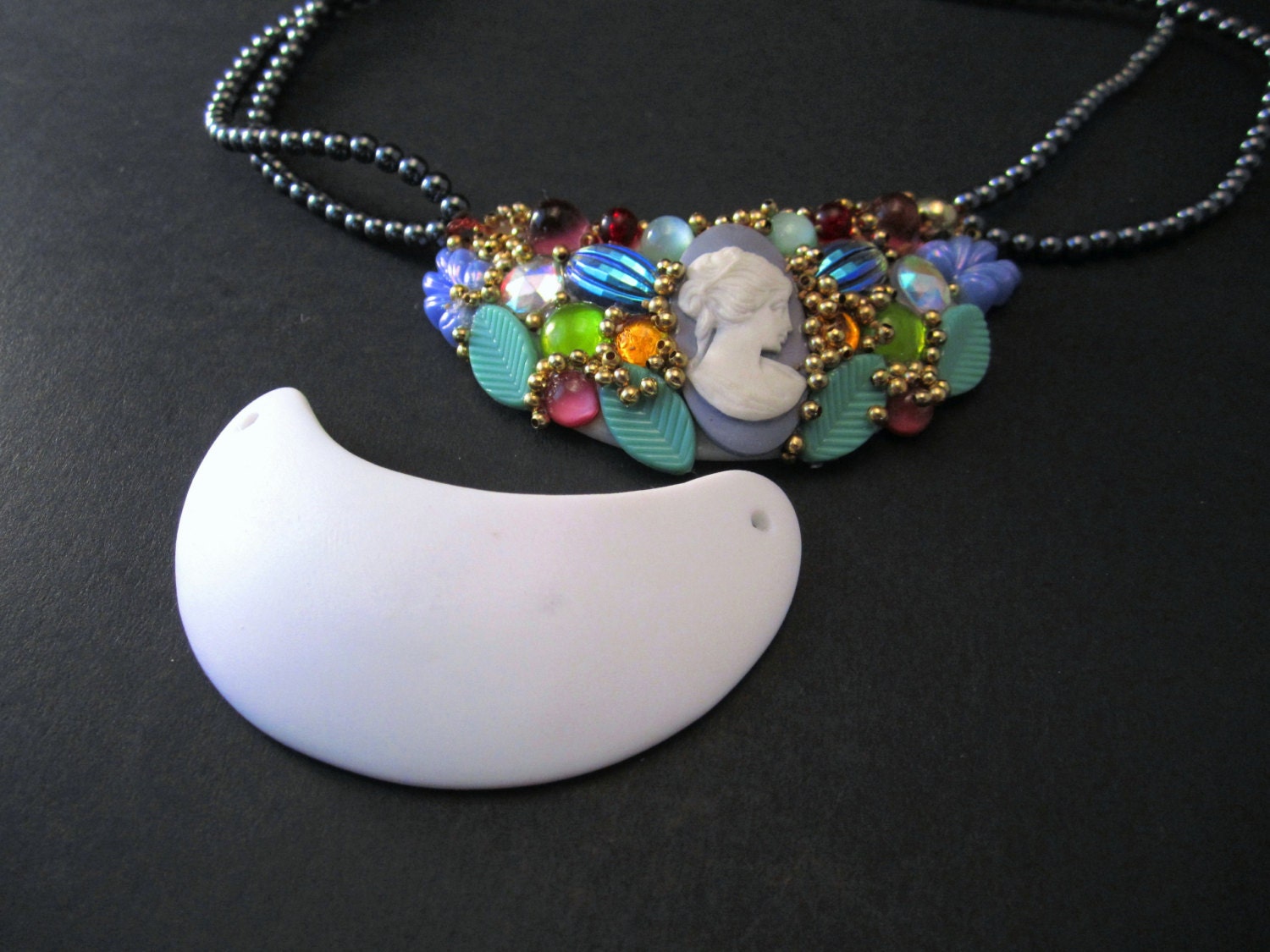 Porcelain Pendant Blanks Lot Of 12 Necklace Blanks